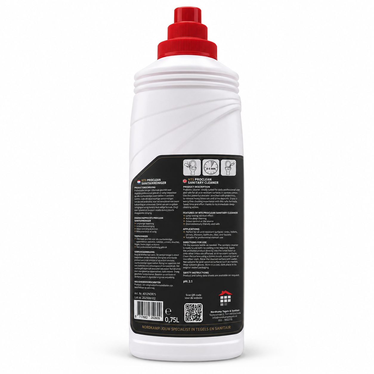 Sanitairreiniger Probiotica – Krachtige Kalkreiniger 0,75L