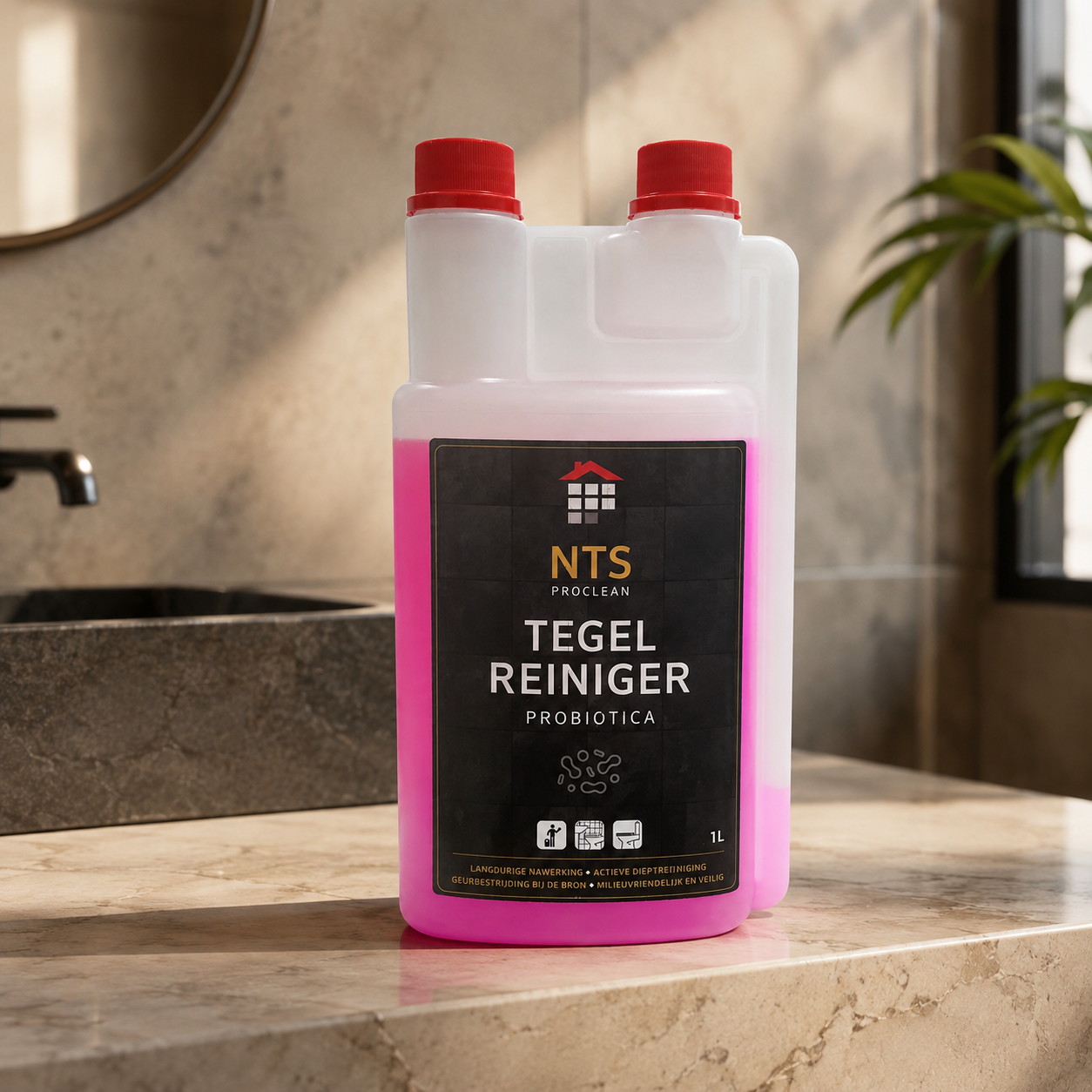 Tegelreiniger Probiotica – 1L Doseerfles met 0,75L Sprayflacon